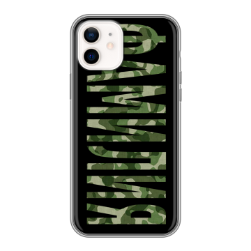 Силиконовый чехол на Iphone 12 с принтом ФАМИЛИЯ