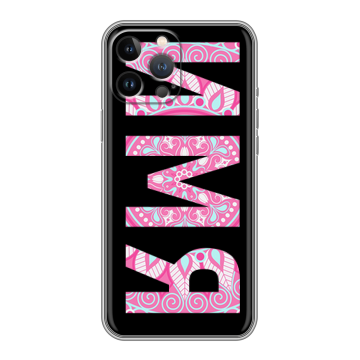 Силиконовый чехол на Iphone 12 Pro Max с принтом ИМЯ