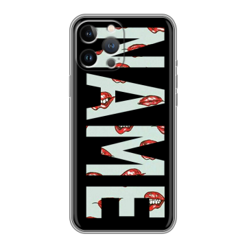 Силиконовый чехол на Iphone 12 Pro Max с принтом NAME