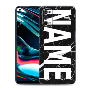 Силиконовый противоударный чехол на Realme 7 Pro с принтом NAME