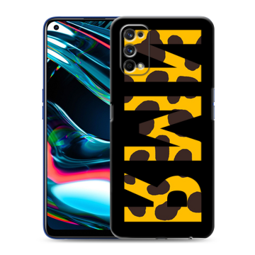 Силиконовый противоударный чехол на Realme 7 Pro с принтом ИМЯ