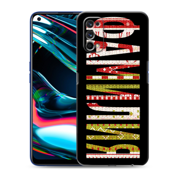 Силиконовый противоударный чехол на Realme 7 Pro с принтом ФАМИЛИЯ
