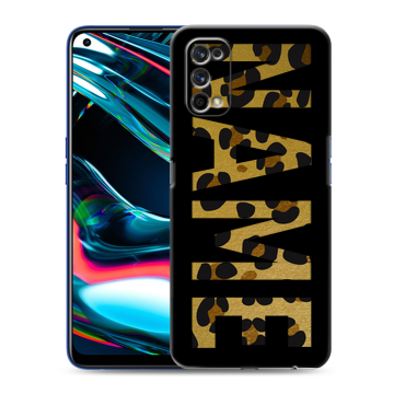 Силиконовый противоударный чехол на Realme 7 Pro с принтом NAME