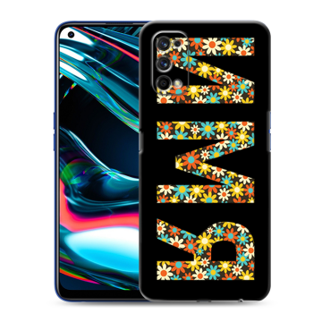 Силиконовый противоударный чехол на Realme 7 Pro с принтом ИМЯ
