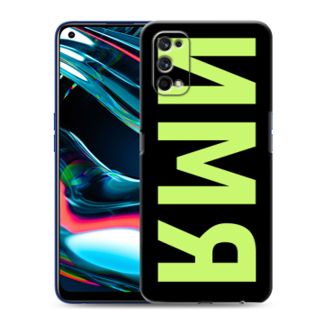Силиконовый противоударный чехол на Realme 7 Pro с принтом ИМЯ