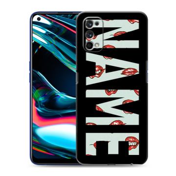 Силиконовый противоударный чехол на Realme 7 Pro с принтом NAME
