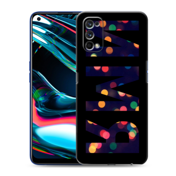 Силиконовый противоударный чехол на Realme 7 Pro с принтом ИМЯ