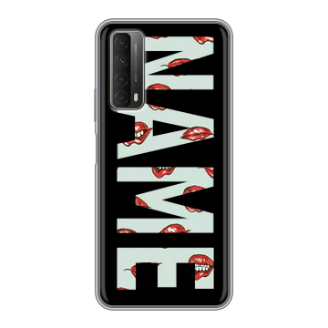 Силиконовый чехол на Huawei P Smart (2021) с принтом NAME