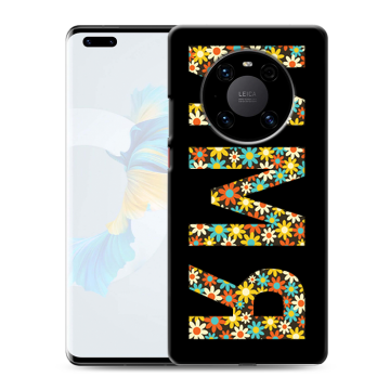 Силиконовый чехол на Huawei Mate 40 Pro с принтом ИМЯ