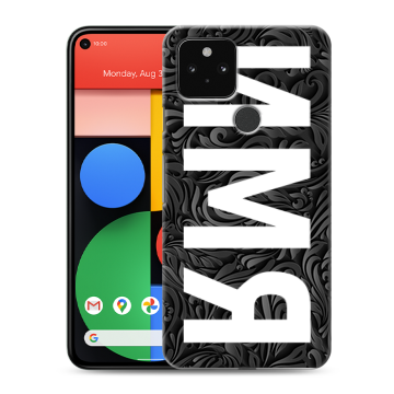 Силиконовый чехол на Google Pixel 5 с принтом ИМЯ