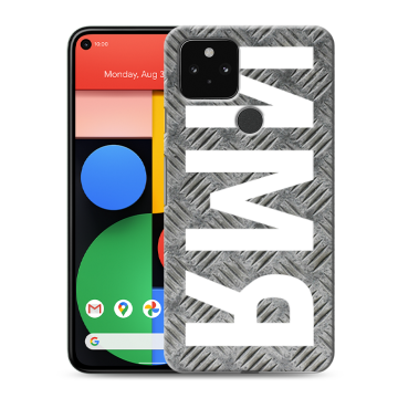 Силиконовый чехол на Google Pixel 5 с принтом ИМЯ