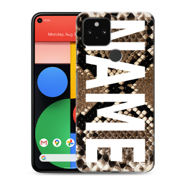 Силиконовый чехол на Google Pixel 5 с принтом NAME