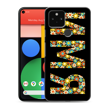 Силиконовый чехол на Google Pixel 5 с принтом ИМЯ