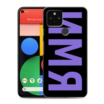 Силиконовый чехол на Google Pixel 5 с принтом ИМЯ