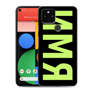 Силиконовый чехол на Google Pixel 5 с принтом ИМЯ