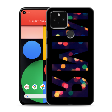 Силиконовый чехол на Google Pixel 5 с принтом ИМЯ