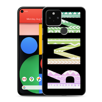 Силиконовый чехол на Google Pixel 5 с принтом ИМЯ