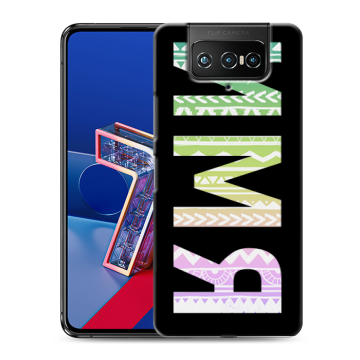 Силиконовый чехол на ASUS ZenFone 7 с принтом ИМЯ