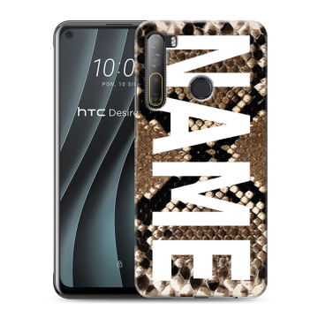 Силиконовый чехол на HTC Desire 20 Pro с принтом NAME