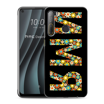 Силиконовый чехол на HTC Desire 20 Pro с принтом ИМЯ