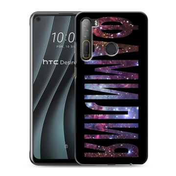 Силиконовый чехол на HTC Desire 20 Pro с принтом ФАМИЛИЯ