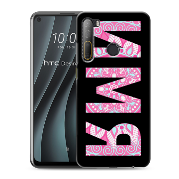 Силиконовый чехол на HTC Desire 20 Pro с принтом ИМЯ