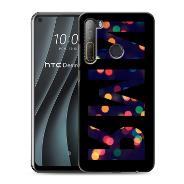 Силиконовый чехол на HTC Desire 20 Pro с принтом ИМЯ