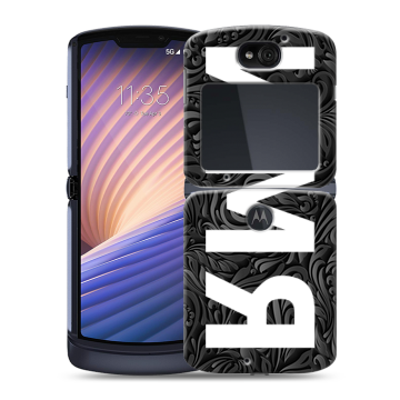 Пластиковый чехол на Motorola Razr 5G с принтом ИМЯ