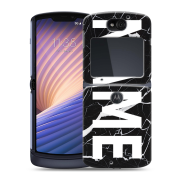 Пластиковый чехол на Motorola Razr 5G с принтом NAME