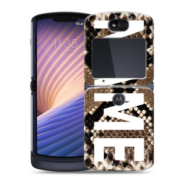 Пластиковый чехол на Motorola Razr 5G с принтом NAME