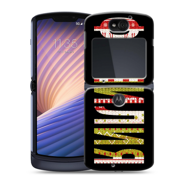 Пластиковый чехол на Motorola Razr 5G с принтом ФАМИЛИЯ