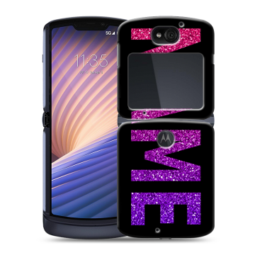 Пластиковый чехол на Motorola Razr 5G с принтом NAME