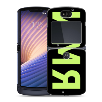 Пластиковый чехол на Motorola Razr 5G с принтом ИМЯ