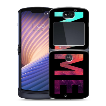 Пластиковый чехол на Motorola Razr 5G с принтом NAME