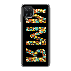 Силиконовый чехол на Samsung Galaxy A12 с принтом ИМЯ
