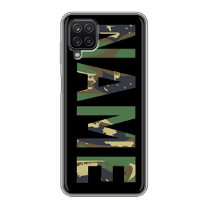 Силиконовый чехол на Samsung Galaxy A12 с принтом NAME