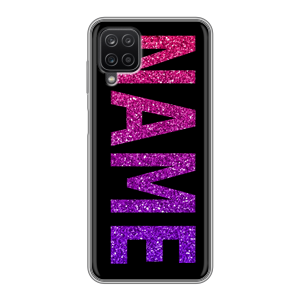 Силиконовый чехол на Samsung Galaxy A12 с принтом NAME