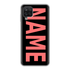Силиконовый чехол на Samsung Galaxy A12 с принтом NAME