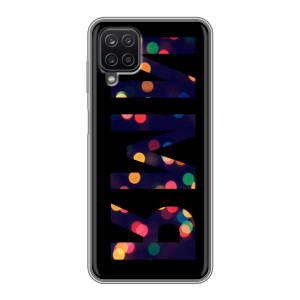 Силиконовый чехол на Samsung Galaxy A12 с принтом ИМЯ