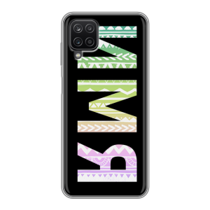 Силиконовый чехол на Samsung Galaxy A12 с принтом ИМЯ