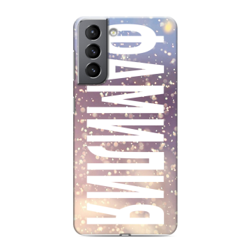 Силиконовый чехол на Samsung Galaxy S21 с принтом ФАМИЛИЯ