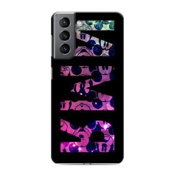 Силиконовый чехол на Samsung Galaxy S21 с принтом ИМЯ