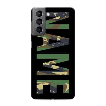 Силиконовый чехол на Samsung Galaxy S21 с принтом NAME