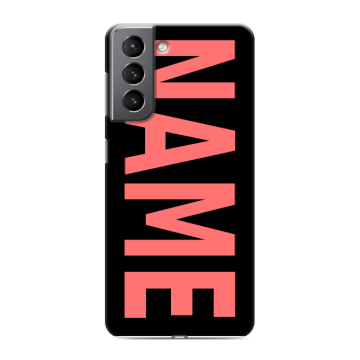 Силиконовый чехол на Samsung Galaxy S21 с принтом NAME