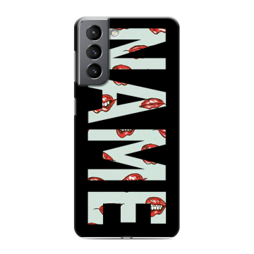 Силиконовый чехол на Samsung Galaxy S21 с принтом NAME