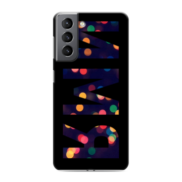 Силиконовый чехол на Samsung Galaxy S21 с принтом ИМЯ