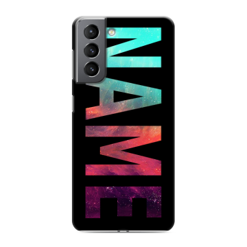 Силиконовый чехол на Samsung Galaxy S21 с принтом NAME