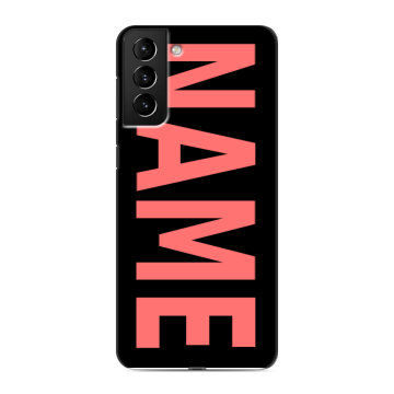 Силиконовый чехол на Samsung Galaxy S21 Plus с принтом NAME