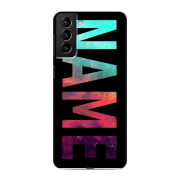 Силиконовый чехол на Samsung Galaxy S21 Plus с принтом NAME