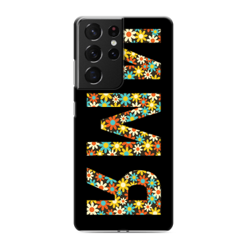 Силиконовый чехол на Samsung Galaxy S21 Ultra с принтом ИМЯ